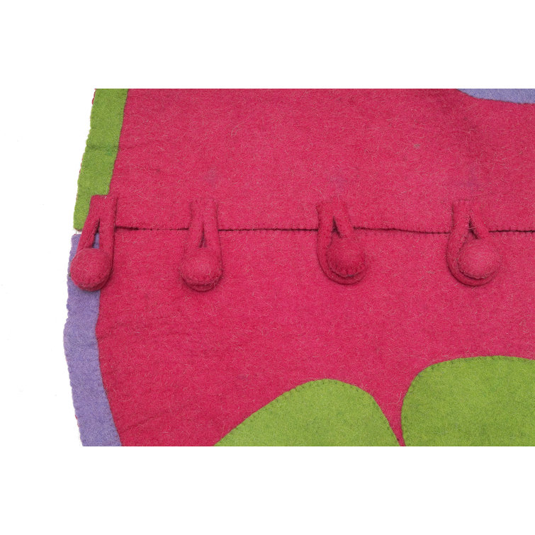 Handmade Colorful Wool Felt Flower Christmas Tree Skirt
