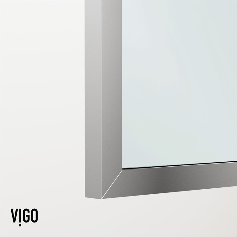 Meridian 34" W x 74" H Chrome Clear Glass Shower Screen