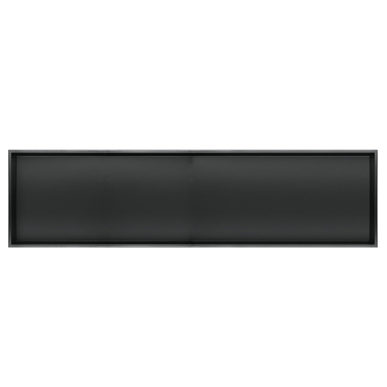 48" Matte Black Steel Recessed Shower Shelf