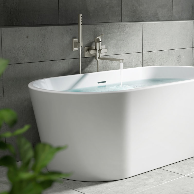 Niagara Brushed Nickel Wall Mounted Tub Filler with Handshower
