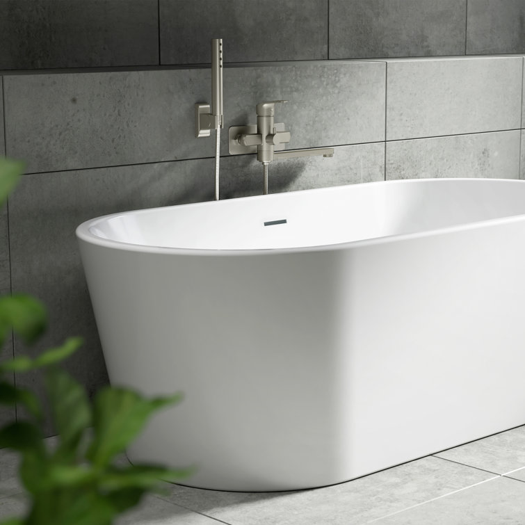 Niagara Brushed Nickel Wall Mounted Tub Filler with Handshower