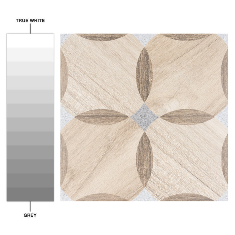 Komi Matte Brown Porcelain 8" x 8" Patterned Tile