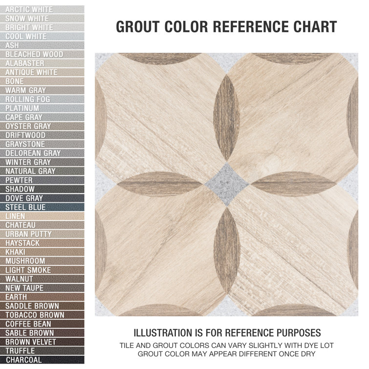 Komi Matte Brown Porcelain 8" x 8" Patterned Tile