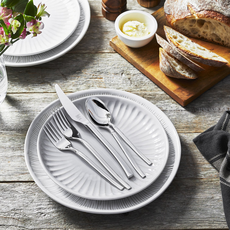 Opus 45-Piece Stainless Steel Flatware Set with Mirror Finish