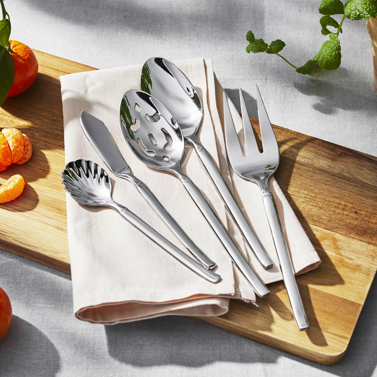 Opus 45-Piece Stainless Steel Flatware Set with Mirror Finish