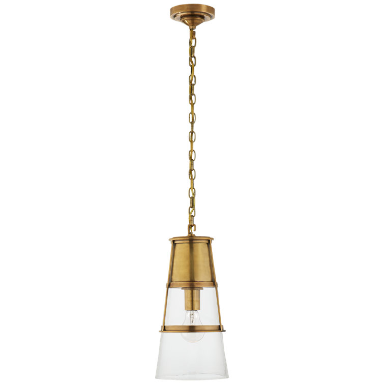 Robinson Polished Nickel 15" Mini Pendant Light for Indoor/Outdoor Use