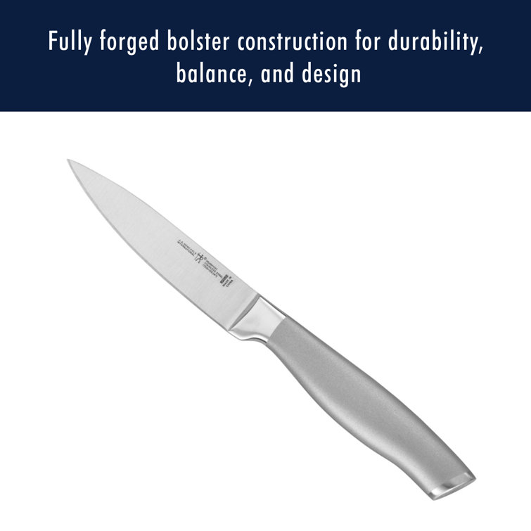 HENCKELS Modernist 14-Piece Self-Sharpening Knife Set with Block, Chef Knife, Paring Knife, Bread Knife, Steak Knife, Stainless Steel, Walnut