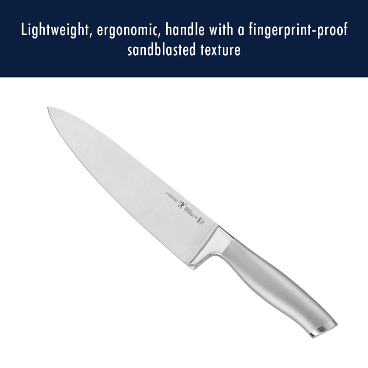 HENCKELS Modernist 14-Piece Self-Sharpening Knife Set with Block, Chef Knife, Paring Knife, Bread Knife, Steak Knife, Stainless Steel, Walnut