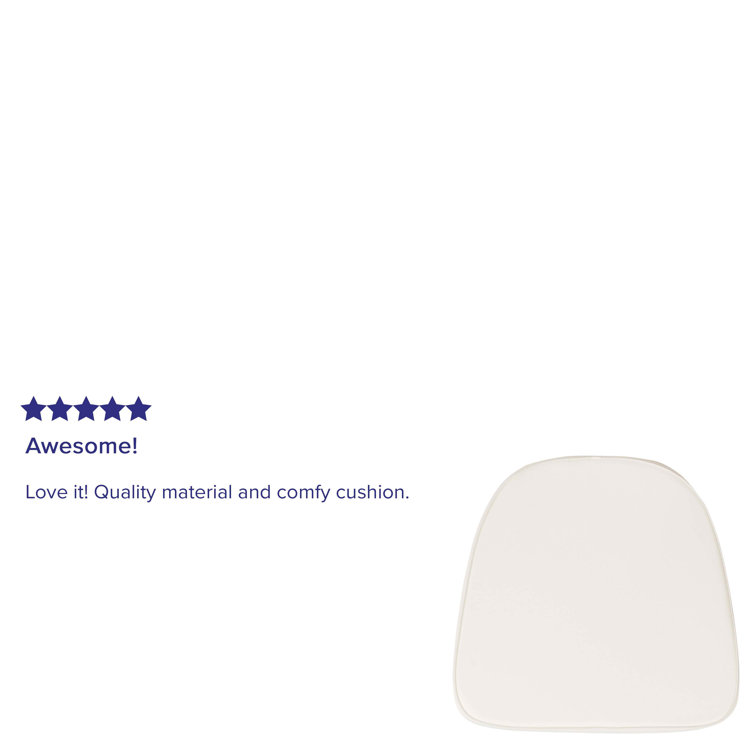 Elegant Ivory Fabric Chiavari Chair Cushion for Indoor Comfort