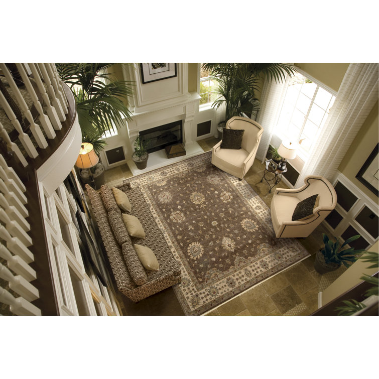 Chocolate Hand-Knotted Wool Persian Runner Rug