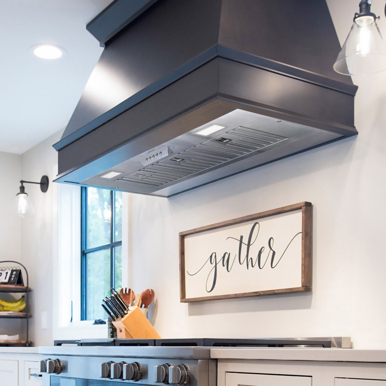 Nauxus 36" Stainless Steel Insert Range Hood with Charcoal Filter