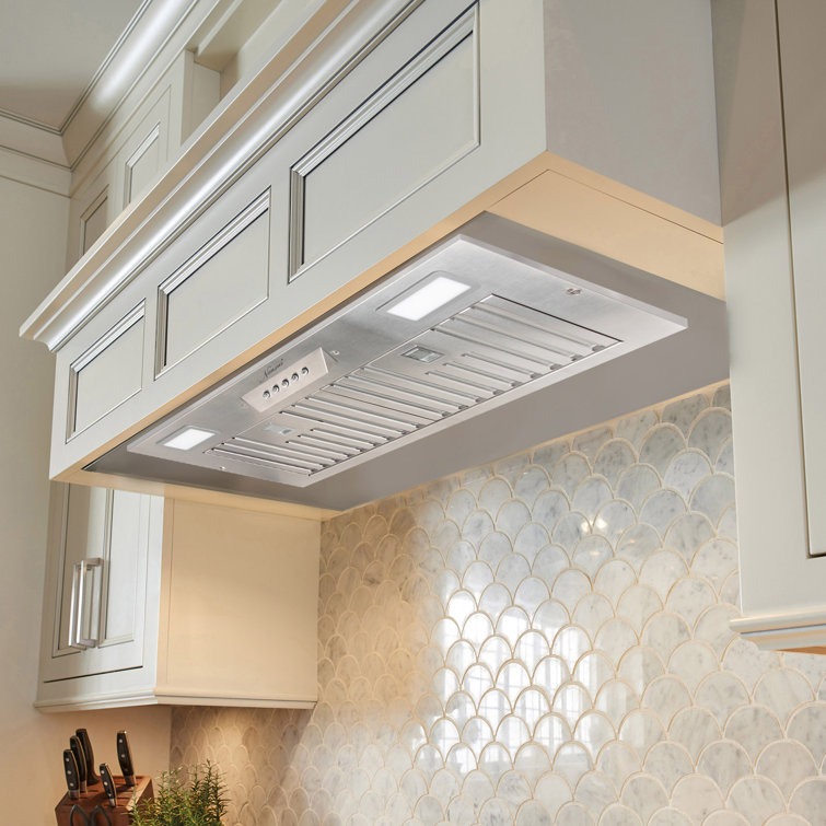 30 Inch Stainless Steel Range Hood Insert with Charcoal Filters and LED Lights