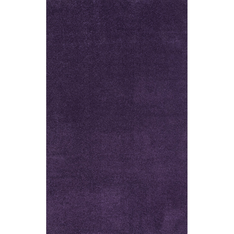 Athaniel 4' x 6' Purple Polypropylene Washable Area Rug