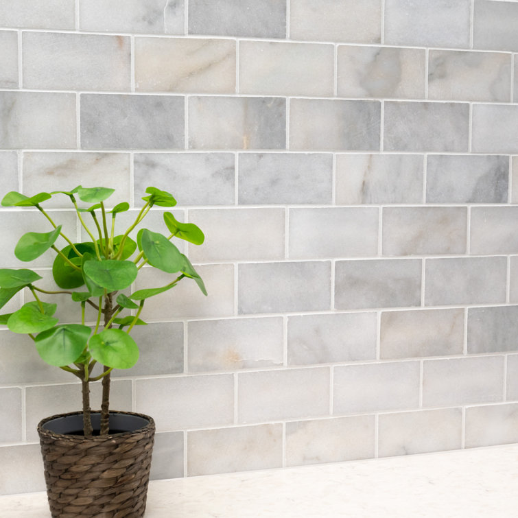 Greecian White 3" x 6" Polished Marble Subway Tile