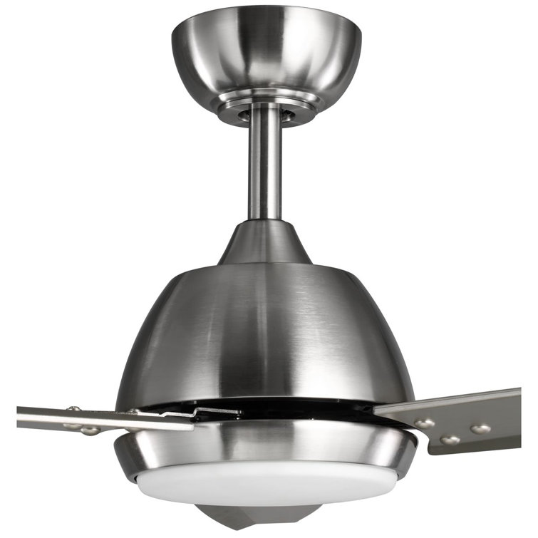 Oriole 60'' Brushed Nickel Ceiling Fan with LED Light and Remote