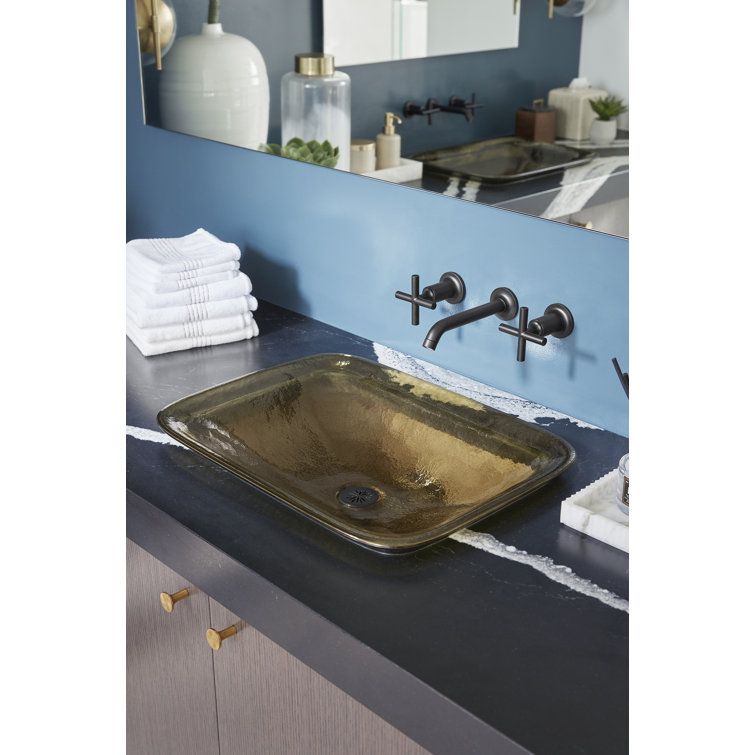 Ice Glass Above-Counter Vessel Bathroom Sink