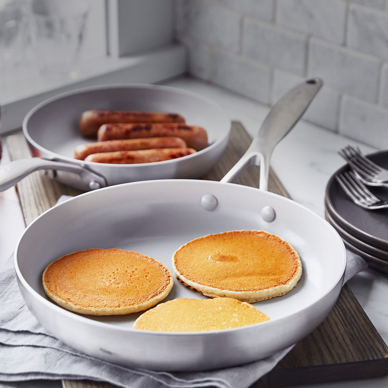 Gray Aluminum Ceramic Nonstick Fry Pan Skillet Set