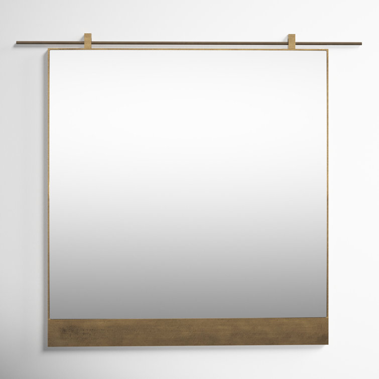 Antique Brass Rectangular Bathroom Mirror 45"x50"
