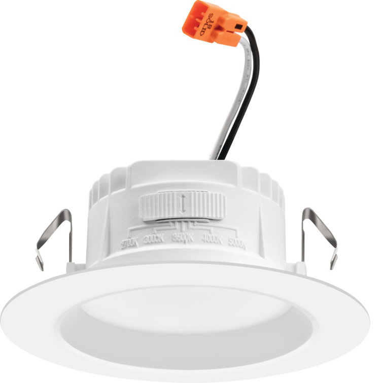 4'' White LED Retrofit Recessed Lighting Kit with Switchable Color Temperature
