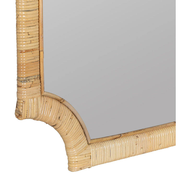 Lina Natural Rattan Rectangular Wall Vanity Mirror