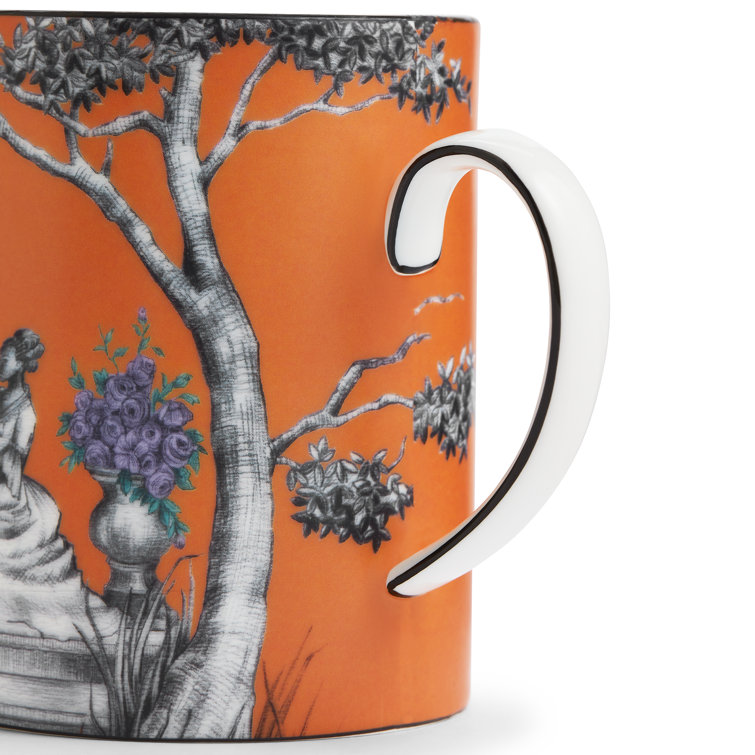Blue Ceramic French Toile Vanity Mug