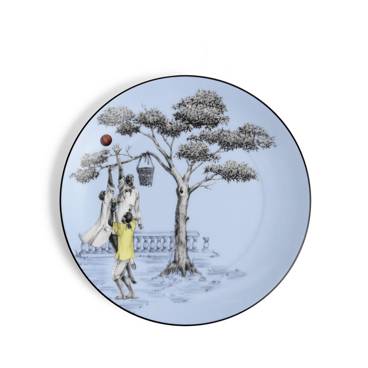 Blue Harlem Toile Porcelain Salad Plate