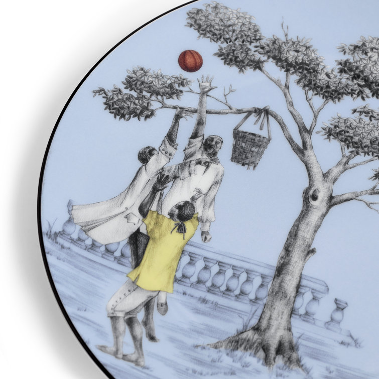 Blue Harlem Toile Porcelain Salad Plate