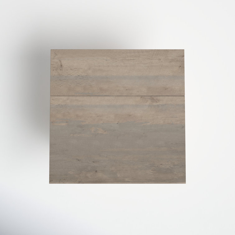 Brushed Ivory Solid Wood Coffee Table with Storage