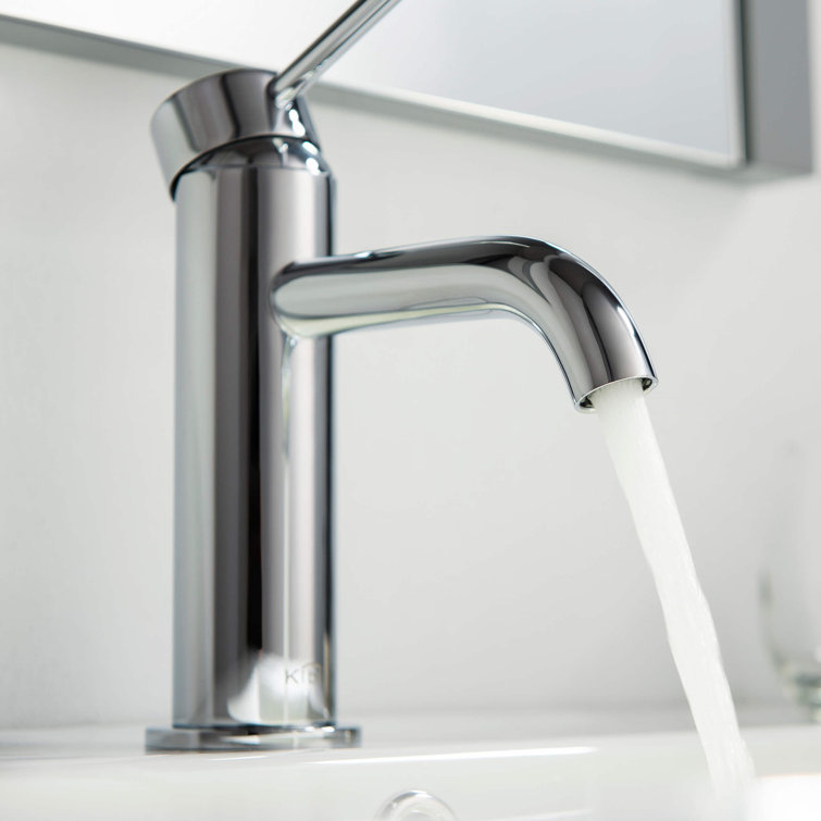 Chrome Single Handle Bathroom Faucet with Pop-Up Drain