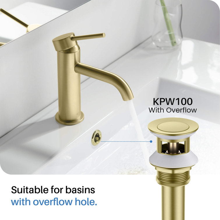 Elegant Brushed Gold Circular Widespread Bathroom Faucet