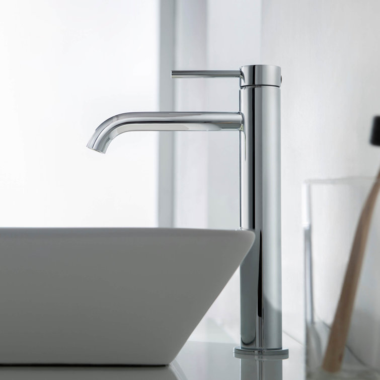 Chrome High Arc Single Handle Vessel Sink Faucet