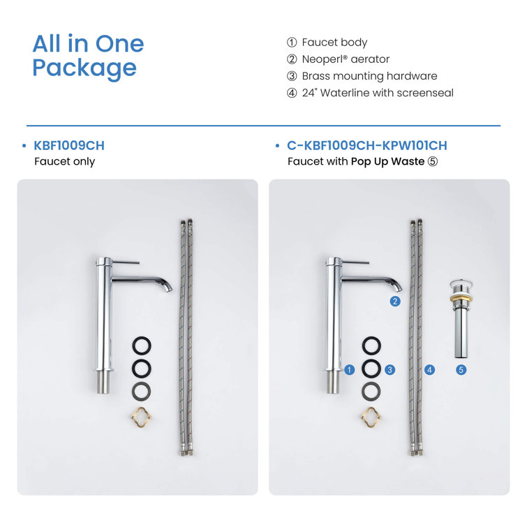 Chrome High Arc Single Handle Vessel Sink Faucet