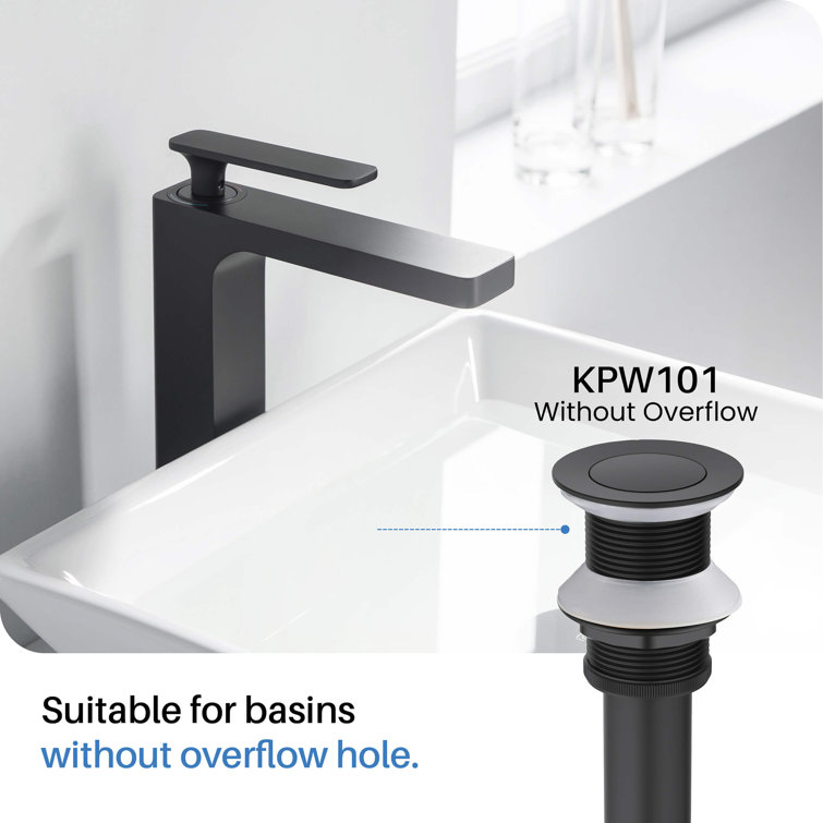 Elegant Matte Black Lead-Free Brass Vessel Sink Faucet with Pop-Up Drain
