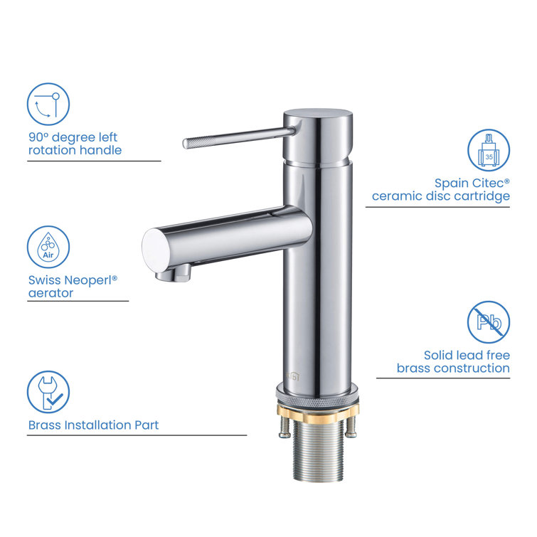 Elegant Chrome High-Arc Single-Handle Bathroom Faucet