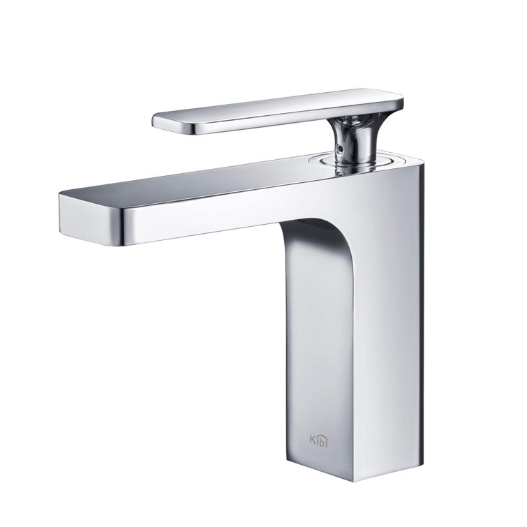 Chrome Single-Handle Modern Bathroom Faucet with Pop-Up Drain