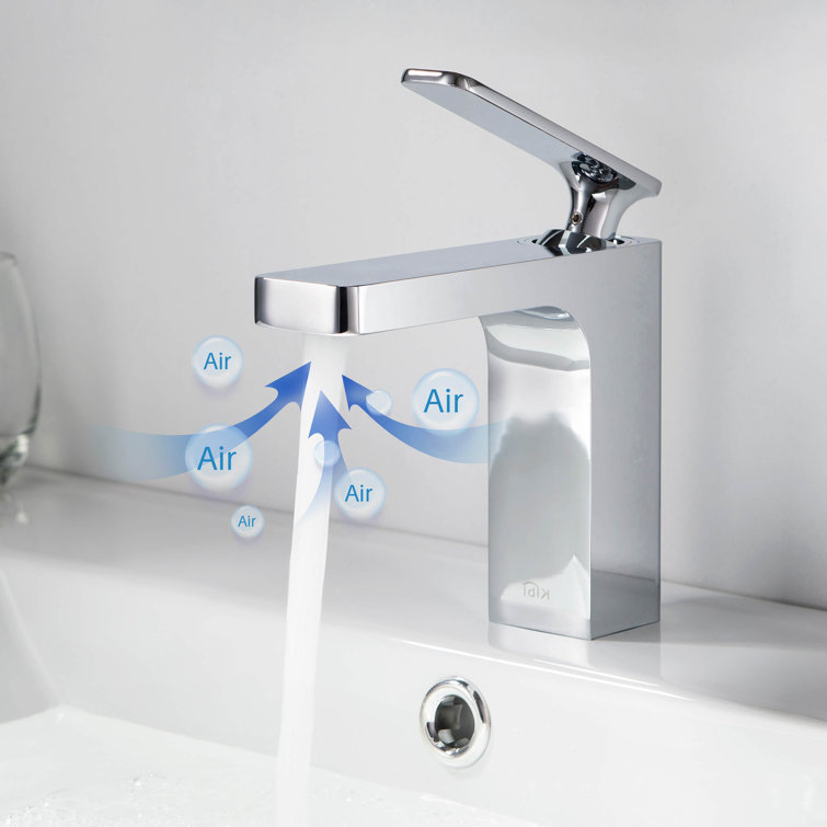 Chrome Single-Handle Modern Bathroom Faucet with Pop-Up Drain