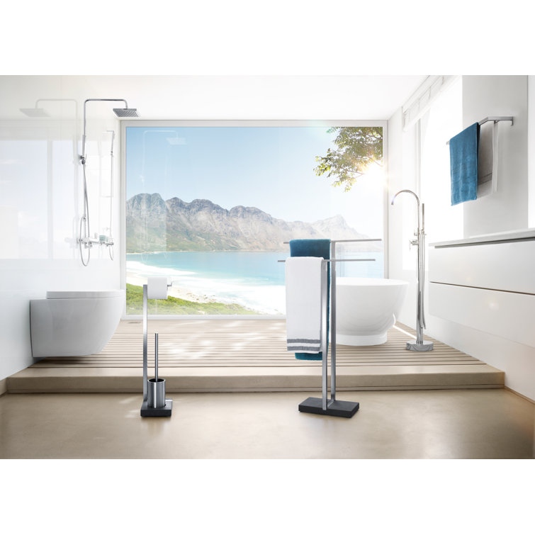 Stainless Steel Freestanding Toilet Brush and Paper Holder