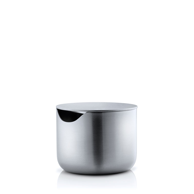 Compact Stainless Steel Sugar Bowl with Lid