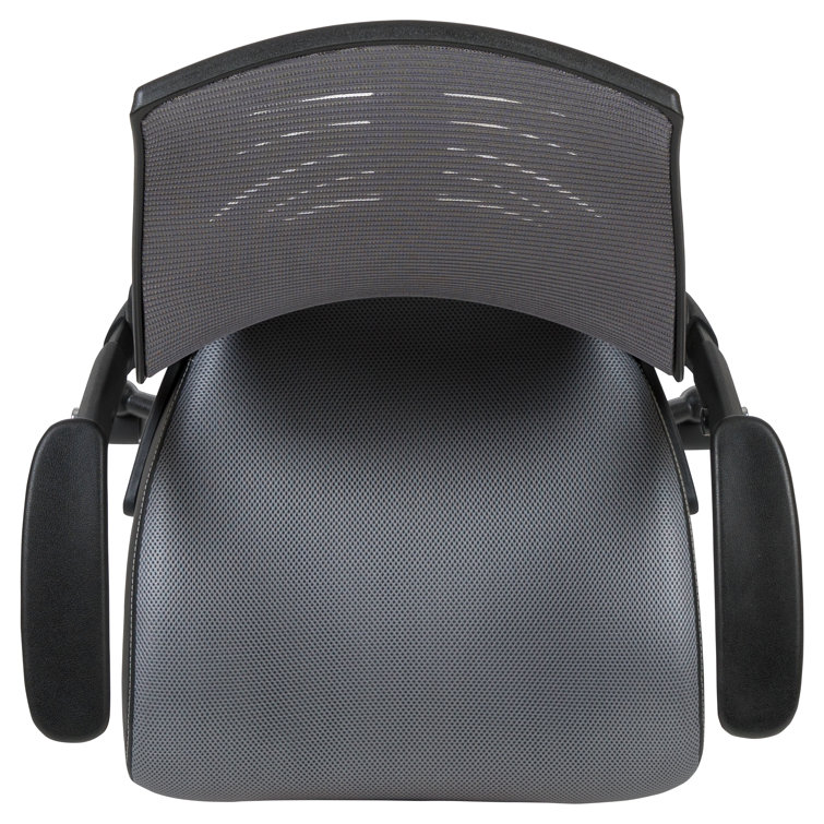 Adjustable High-Back Mesh Drafting Chair with Lumbar Support, Gray