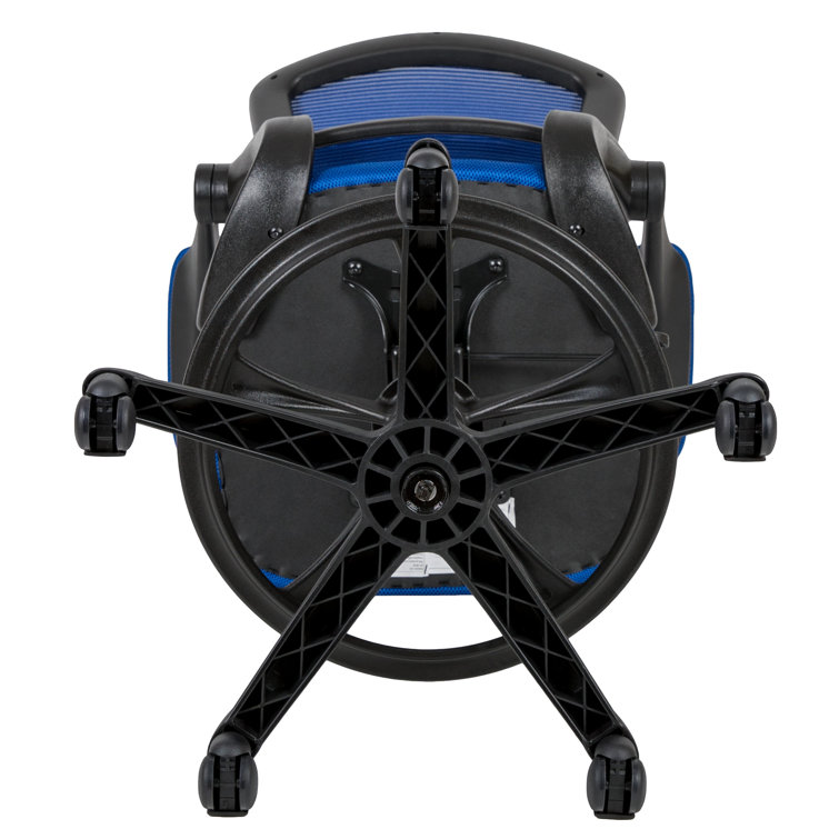 ErgoFlex Mesh Mid-Back Drafting Chair with Adjustable Arms in Blue