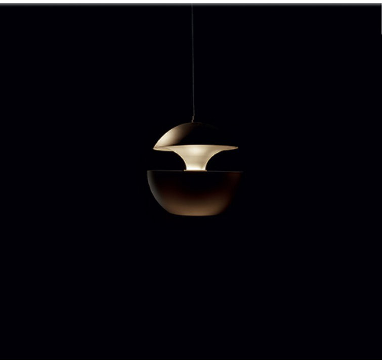 Small Black and White Aluminum Pendant Light