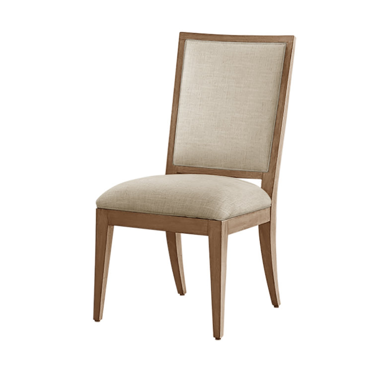 Sandstone Beige Linen Upholstered Transitional Side Chair