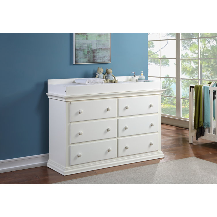 Gray Double Dresser with Dovetail Drawers and Ball Bearing Glides