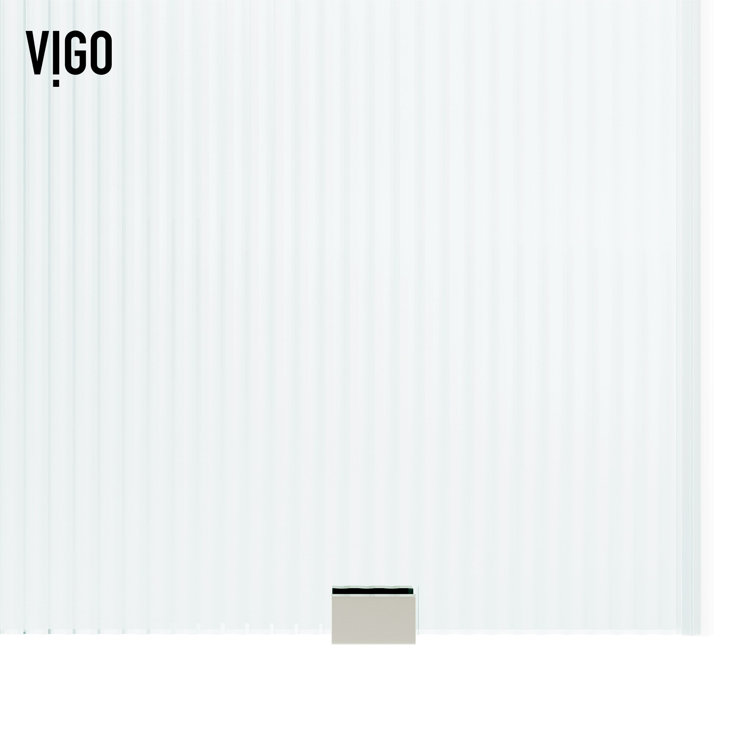 Elan 60'' Stainless Steel Frameless Sliding Shower Door with Fluted Glass