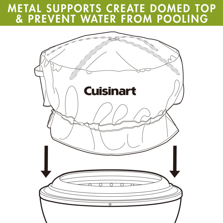 Cuisinart Black Polyester Cleanburn Fire Pit Cover with Drawstring