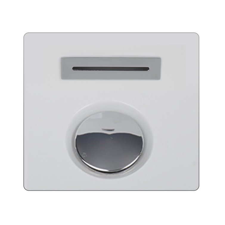 White Acrylic Freestanding Soaking Bathtub with Chrome Drain