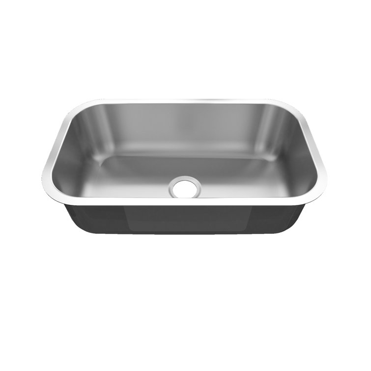 Sinber 33" Satin Stainless Steel Undermount Single Bowl Kitchen Sink