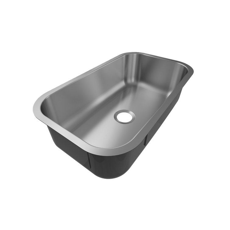 Sinber 33" Satin Stainless Steel Undermount Single Bowl Kitchen Sink