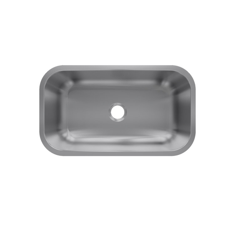 Sinber 33" Satin Stainless Steel Undermount Single Bowl Kitchen Sink