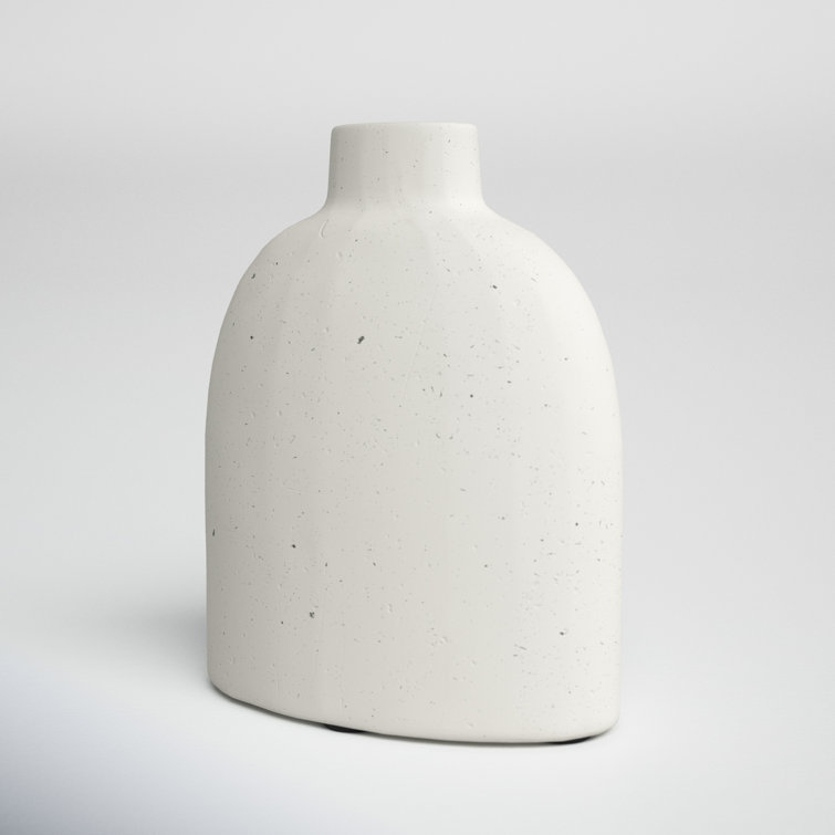 White Handcrafted Ceramic Bud Table Vase